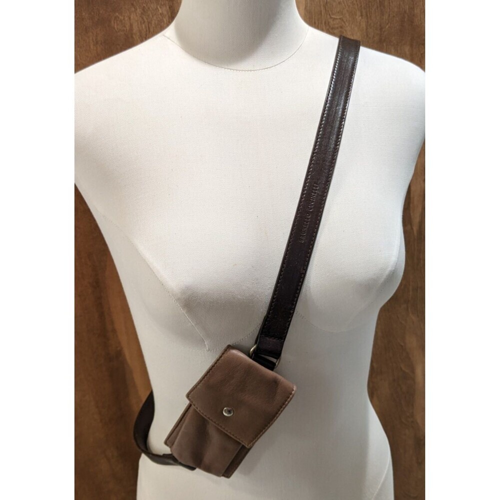 BRUNELLO CUCINELLI Brown Leather Belt Bag Crossbody Belt